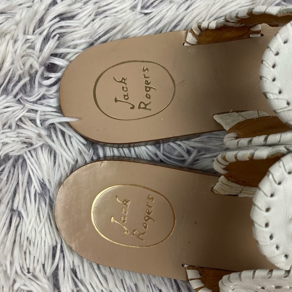 Jack Rogers White Lauren Slip On Sandals Size 9 - Picture 4 of 7